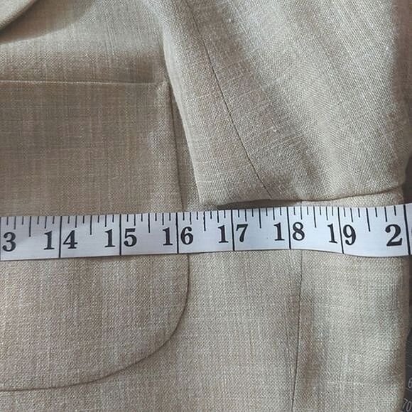 Vtg Guy Laroche "Charles" natural tone wool-linen blend sport coat - Picture 11 of 14